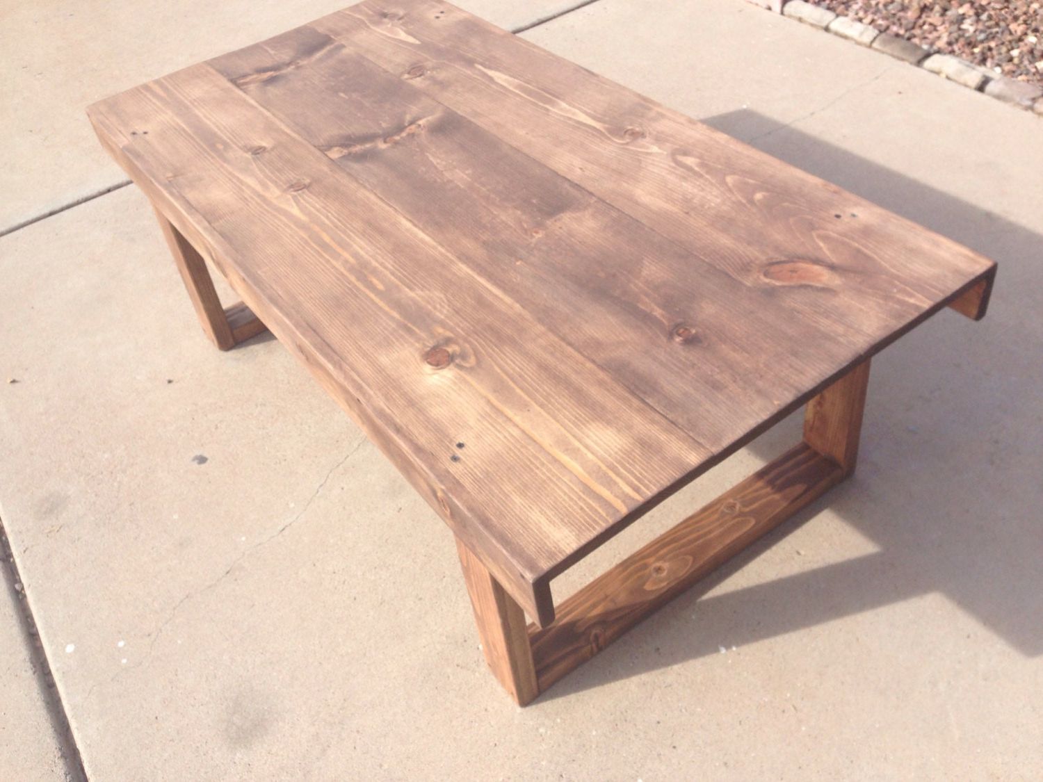 2018 Rustic Walnut Wood Coffee Tables For Handmade Larger Rustic Coffee Table In Walnut (View 10 of 20)
