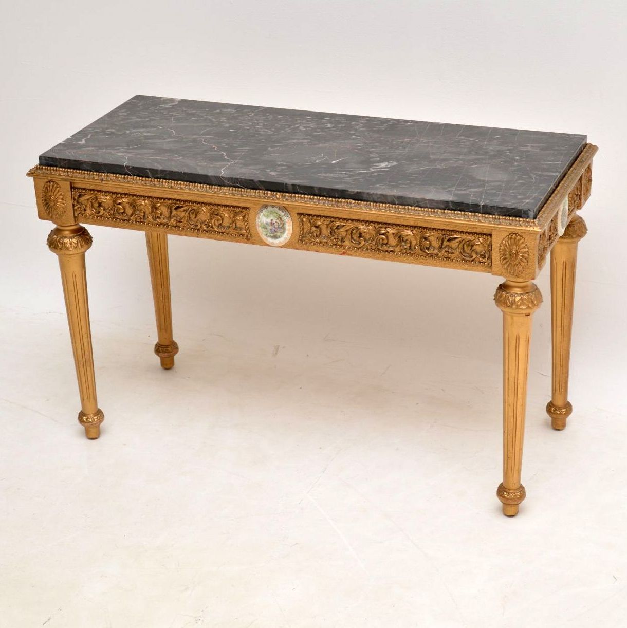 2019 Marble Top Coffee Tables Within Antique French Marble Top Gilt Coffee Table – Marylebone (View 7 of 20)