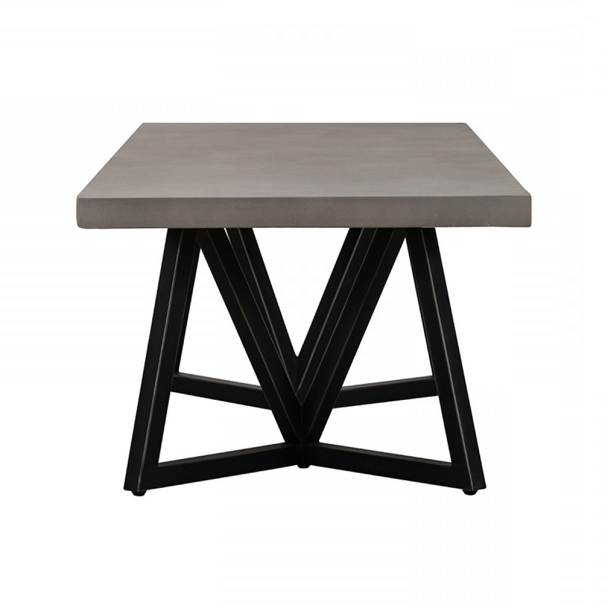2019 Modrest Richmond Modern Concrete & Black Metal Coffee Within Modern Concrete Coffee Tables (View 2 of 20)