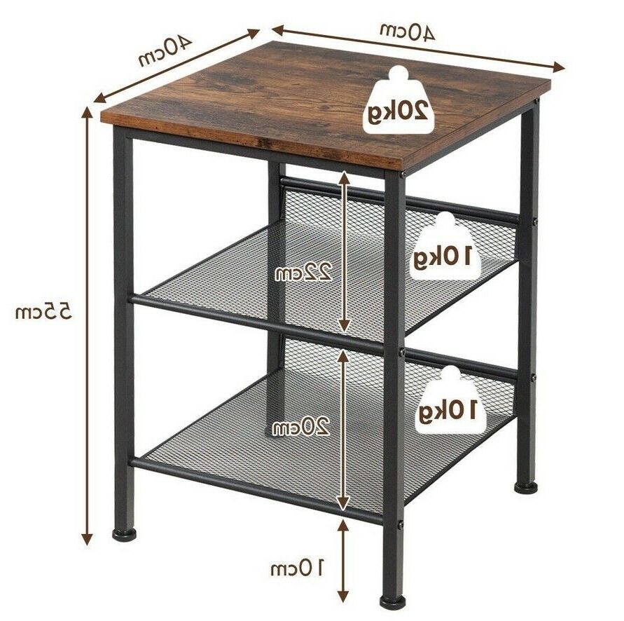3 Tier Coffee Tables Pertaining To Current Small 3 Tier Industrial Coffee Table – Uk Display Stands (View 7 of 20)