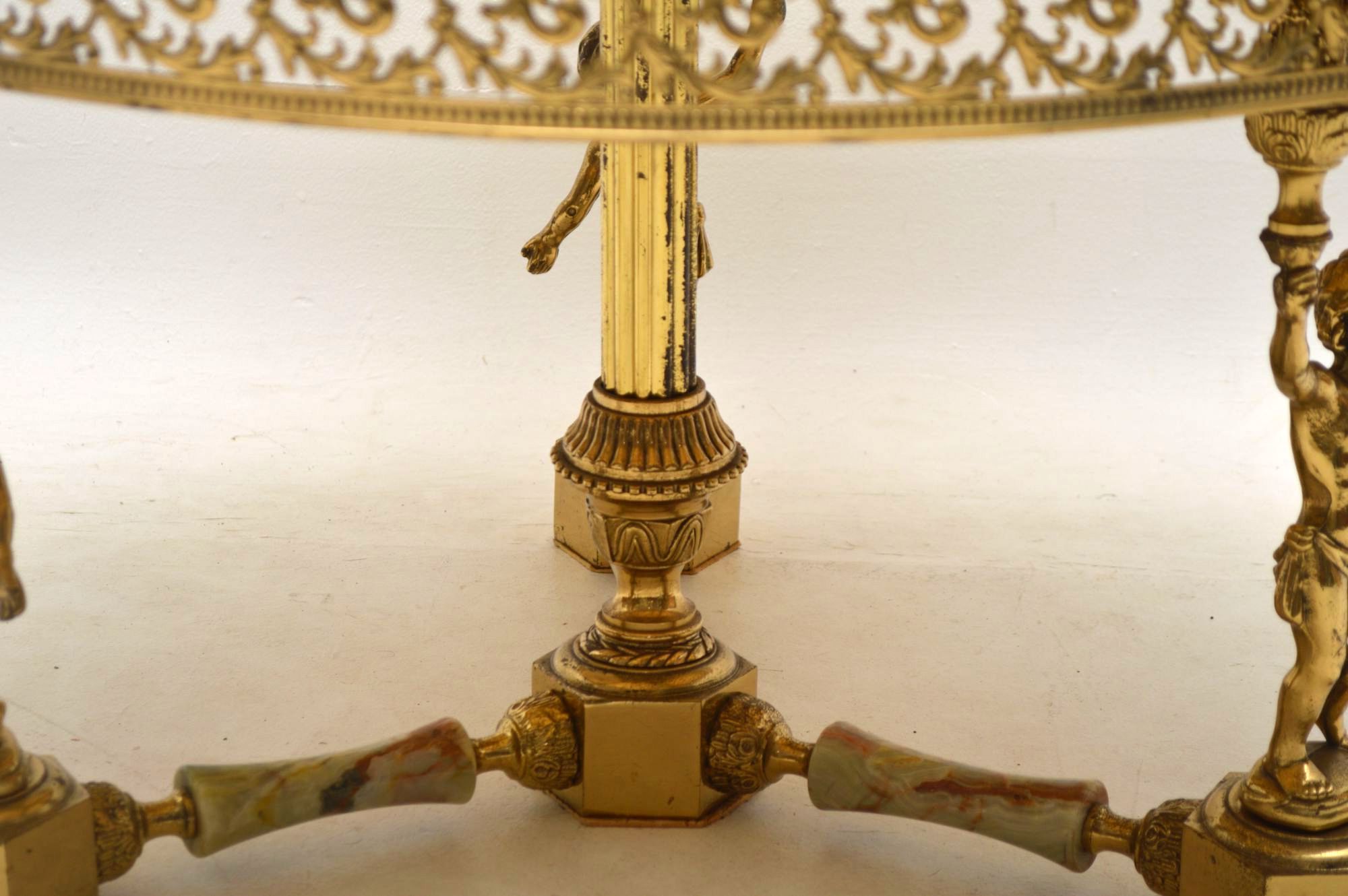 Antique Brass And Onyx Round Coffee Table – Marylebone Regarding Well Known Antique Brass Round Cocktail Tables (View 20 of 20)