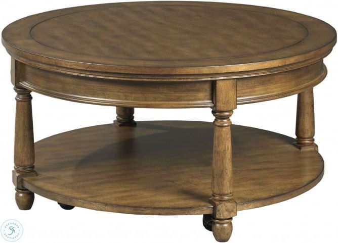 Antique Cocktail Tables For Favorite Hamilton Saddlebrook Antique Chestnut Round Cocktail Table (View 7 of 20)