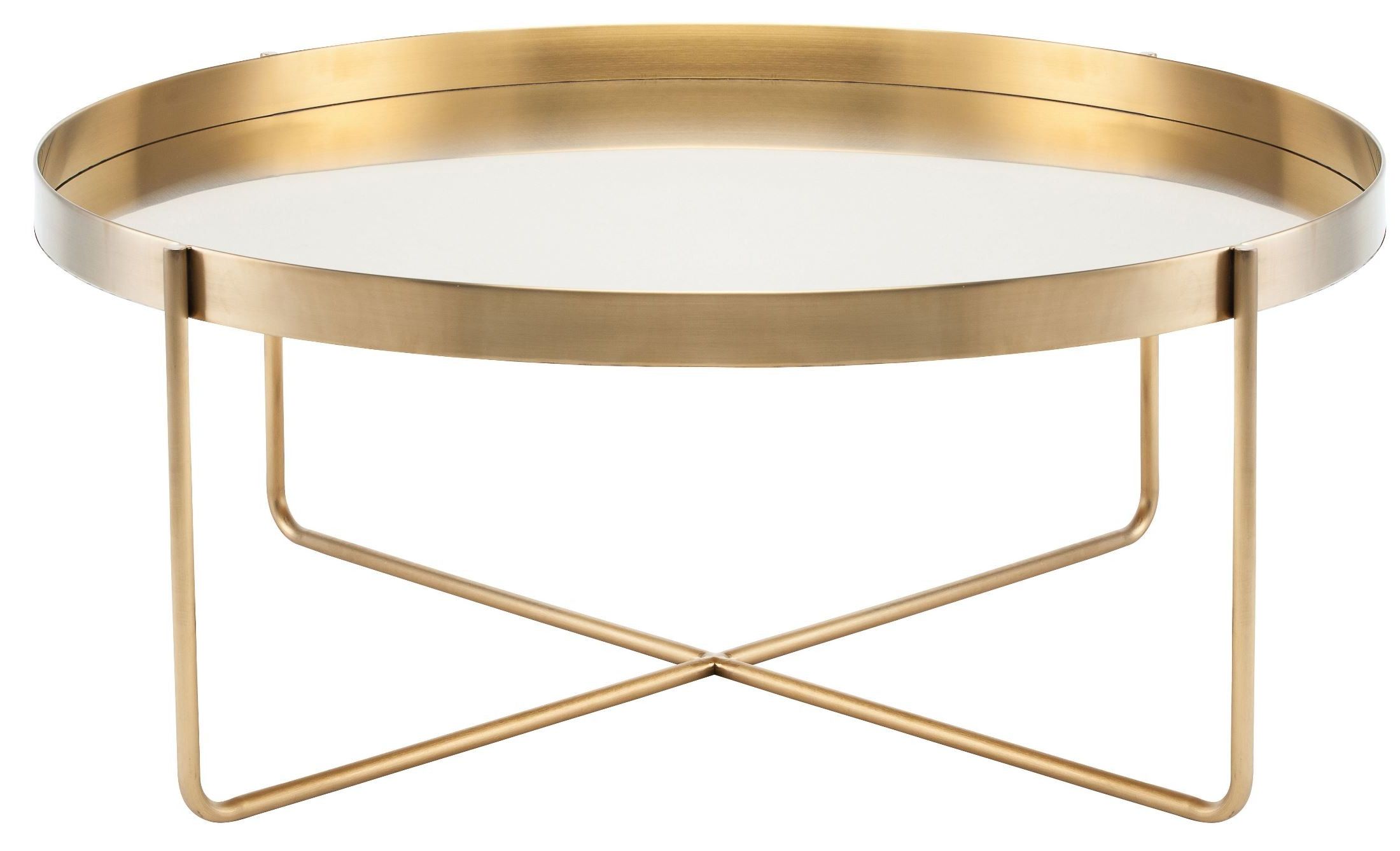 Antique Gold Aluminum Coffee Tables With Regard To Fashionable Gaultier 40" Gold Metal Coffee Table, Hgde122, Nuevo (View 9 of 20)