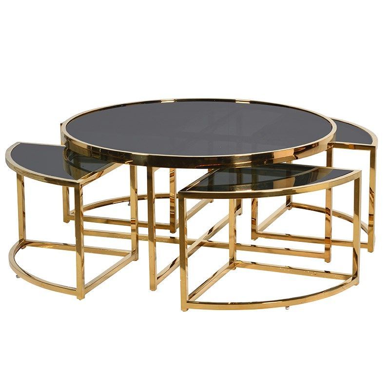 Best And Newest Black And Gold Coffee Tables Regarding Gold And Black Coffee Table Furniture – La Maison Chic (View 5 of 20)
