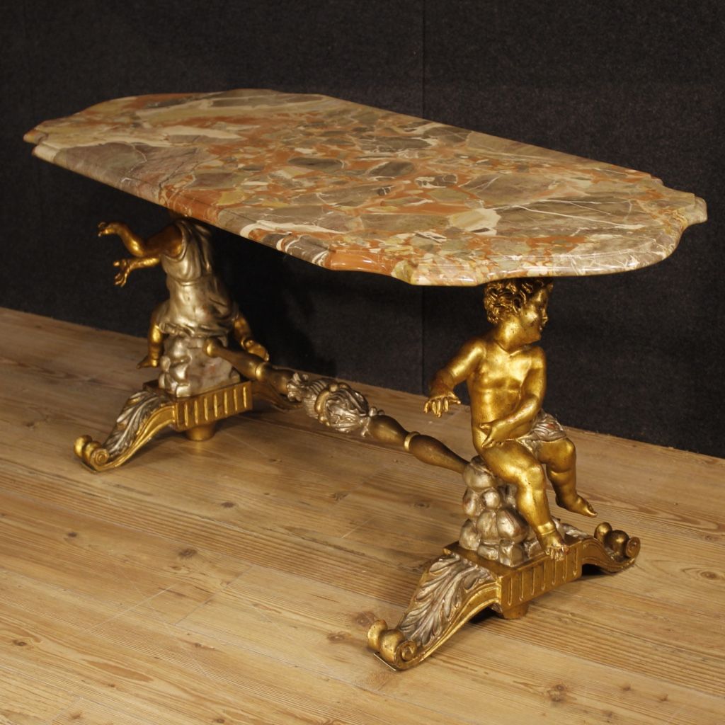 Best And Newest Italian Coffee Table With Marble Top And Little Angels For Cream And Gold Coffee Tables (View 17 of 20)
