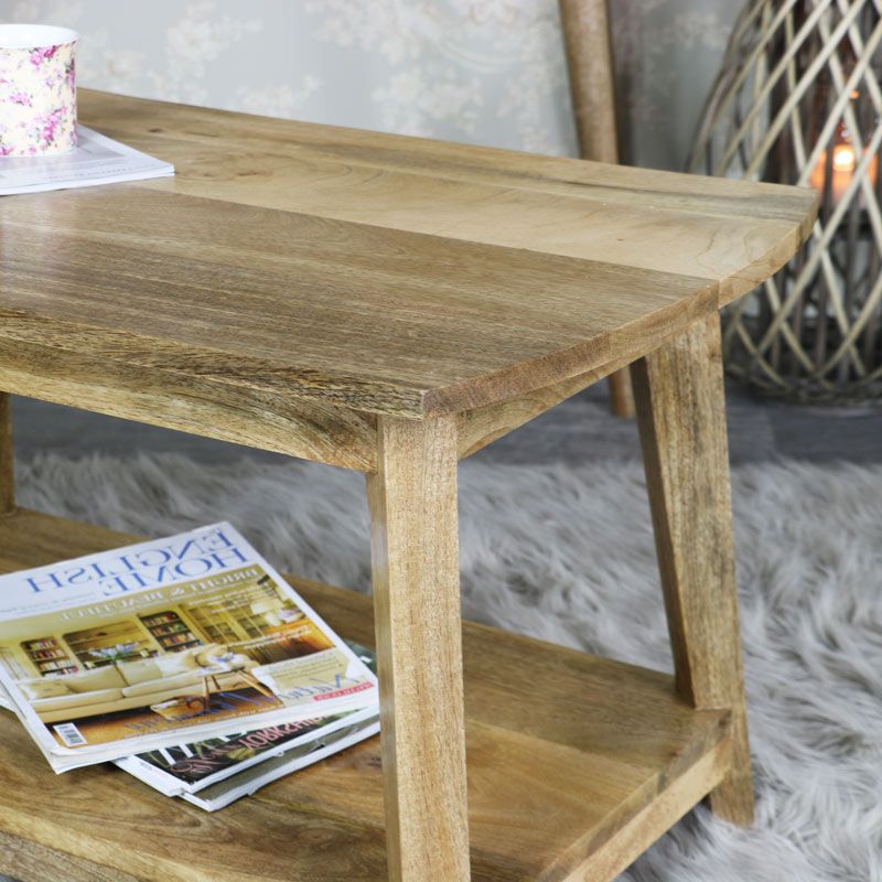 Best And Newest Natural Wood Coffee Tables Within Rustic Natural Wood Coffee Table – Oslo Range – Melody Maison® (View 17 of 20)