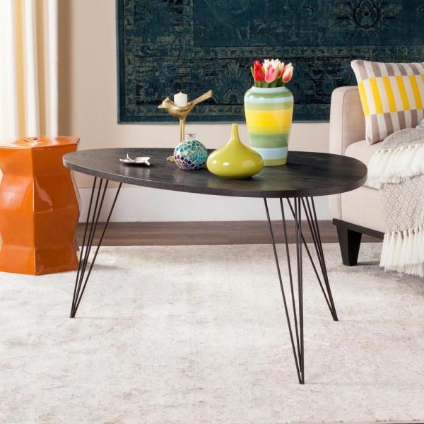 Best And Newest Safavieh Rocco Retro Mid Century Wood Black Coffee Table Inside Black Coffee Tables (View 4 of 20)