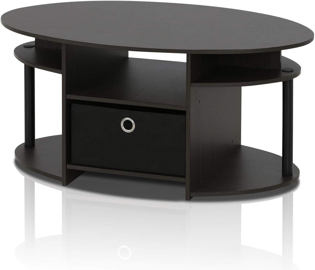 Black Coffee Table With Storage, Wood Look Accent In Most Up To Date Aged Black Coffee Tables (View 11 of 20)