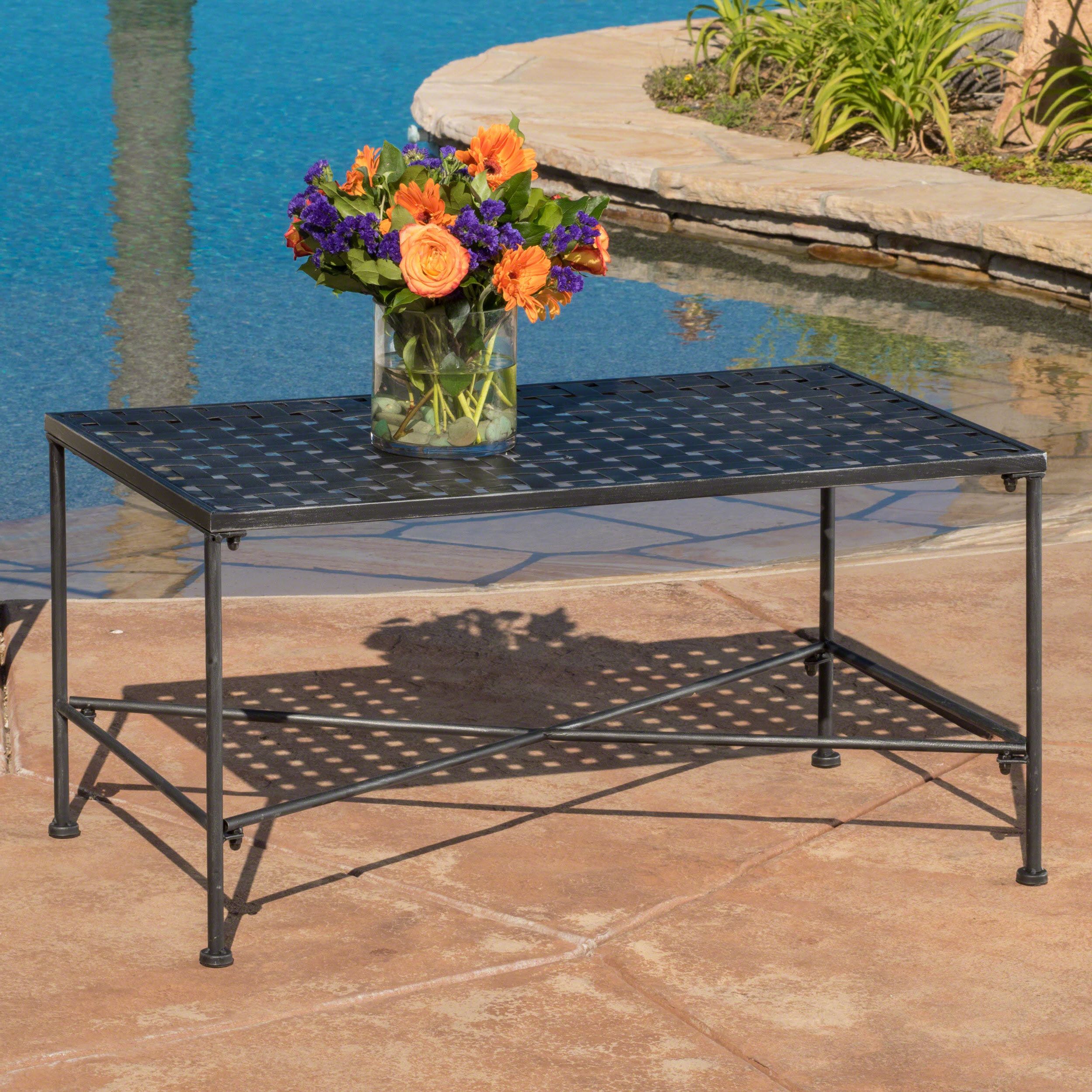 Black Coffee Tables Regarding Widely Used Abilene Black Iron Coffee Table – Walmart – Walmart (View 9 of 20)