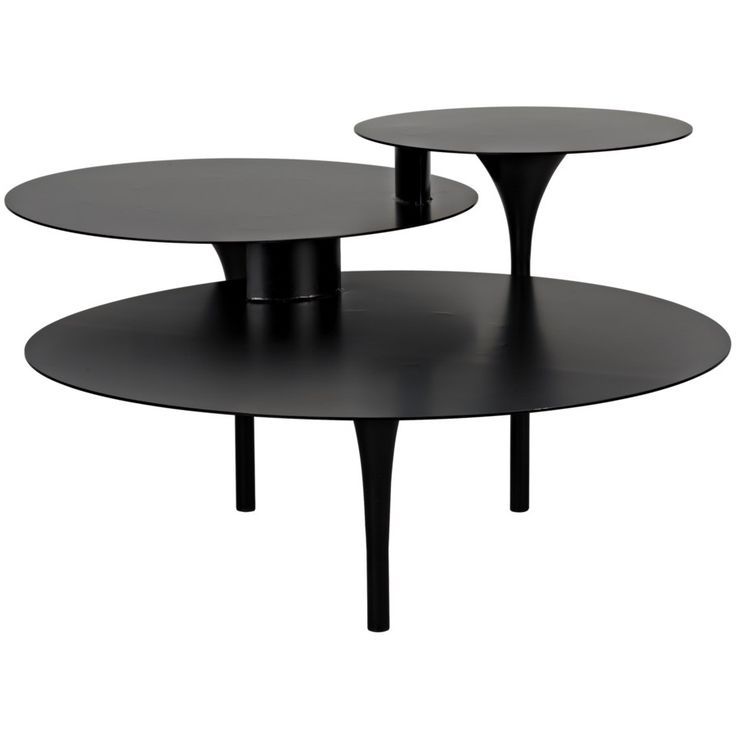 Black Metal Cocktail Tables Regarding Well Known Shelter Coffee Table, Black Steel – Cocktail Tables (View 6 of 20)