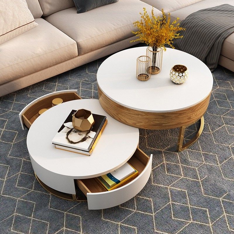 Black Wood Storage Coffee Tables Throughout Current Modern Round Coffee Table With Storage Lift Top Wood (View 11 of 20)