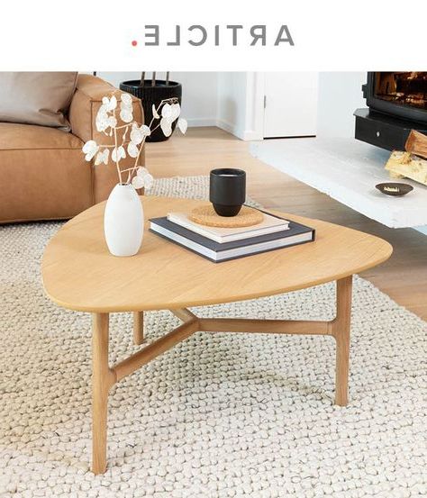 Brezza Light Oak Triangular Coffee Table (with Images Pertaining To Preferred Pecan Brown Triangular Coffee Tables (View 2 of 20)