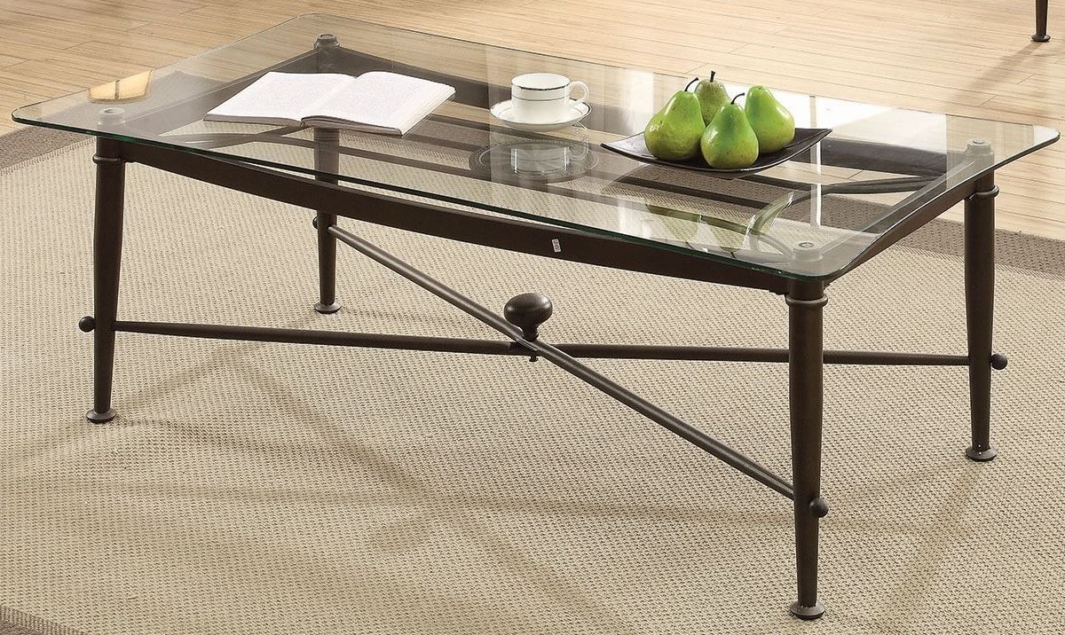 Bronze Metal Rectangular Coffee Tables Within 2018 Antique Bronze Coffee Table, 720478, Coaster Furniture (View 8 of 20)
