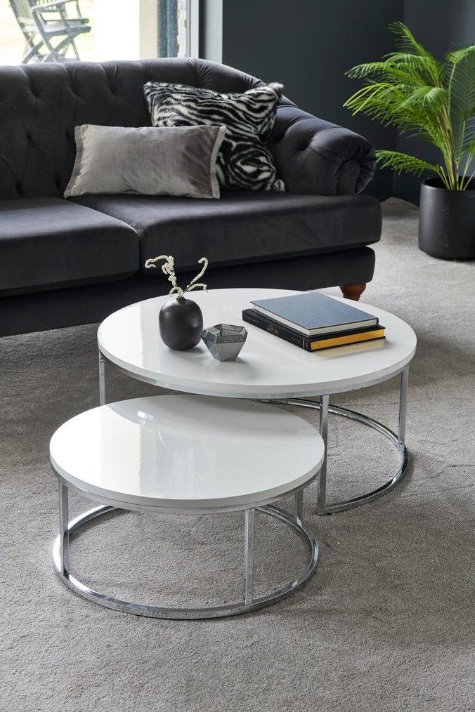 Buy Mode Coffee Nest Of 2 Tables From The Next Uk Online For Recent Gloss White Steel Coffee Tables (View 16 of 20)