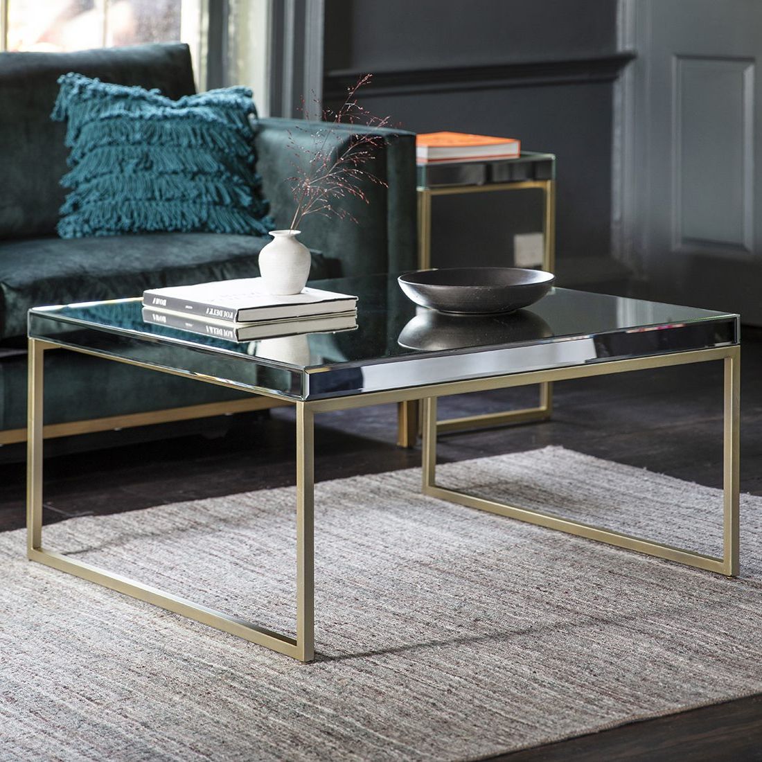 Champagne Gold Mirrored Coffee Table (View 8 of 20)