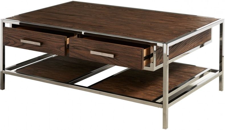 Chocolate Brown And Smoked Cocktail Table – 1stopbedrooms (View 5 of 20)