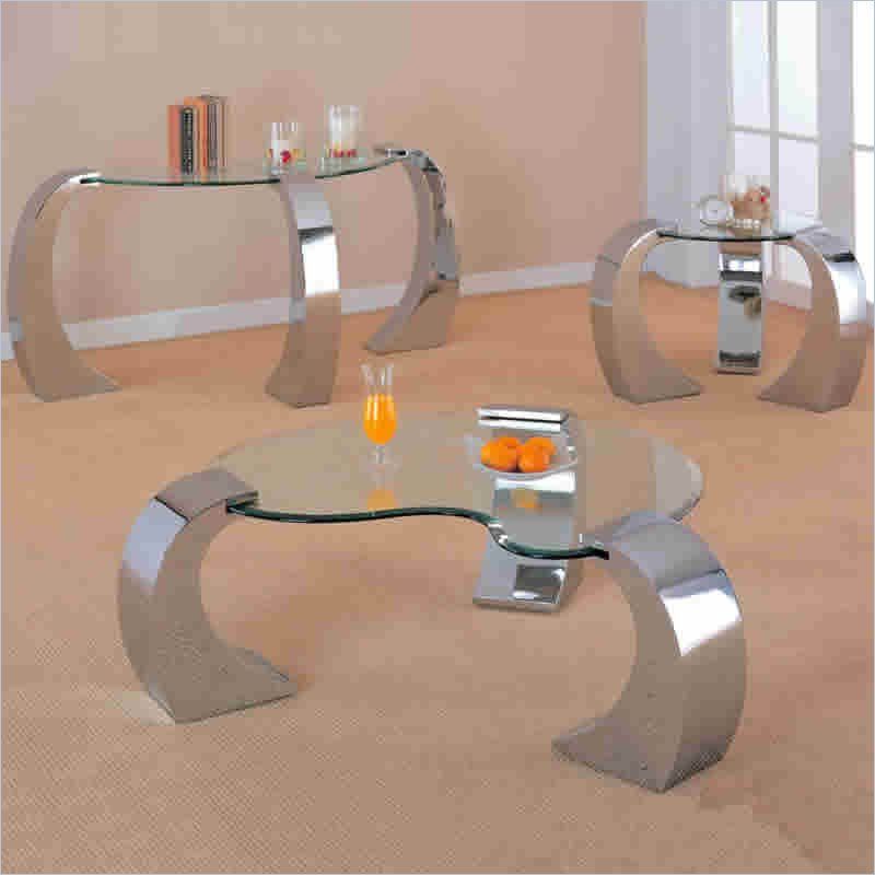 Chrome And Glass Modern Coffee Tables Intended For Popular Coaster Custer Chrome End Table With Glass Top (View 20 of 20)