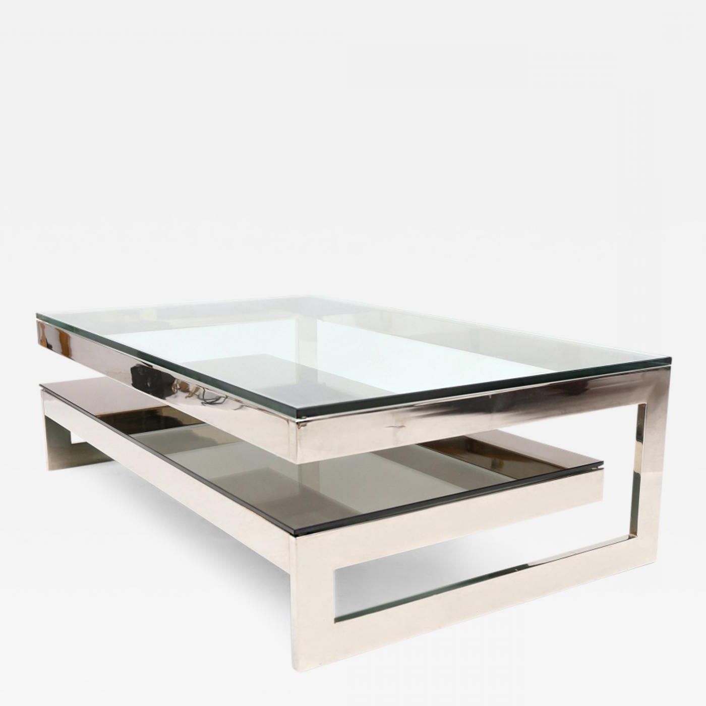 Chrome And Glass Modern Coffee Tables Throughout Favorite Belgo Chrome – Chrome G Coffee Table (View 16 of 20)