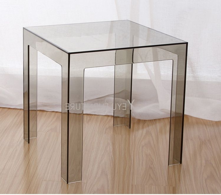 Clear Acrylic Coffee Tables Inside Most Recently Released Minimalist Modern Design Transparent Polycarbonate Pc (View 20 of 20)