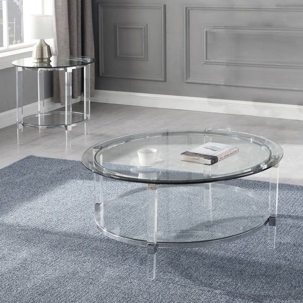 Clear Coffee Tables Inside 2018 Shop Best Quality Furniture 2 Piece Coffee Table Set With (View 14 of 20)