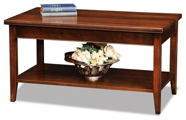 Cocoa Coffee Tables In Most Popular Leick Laurent Small Solid Wood Coffee Table, Chocolate (View 8 of 20)