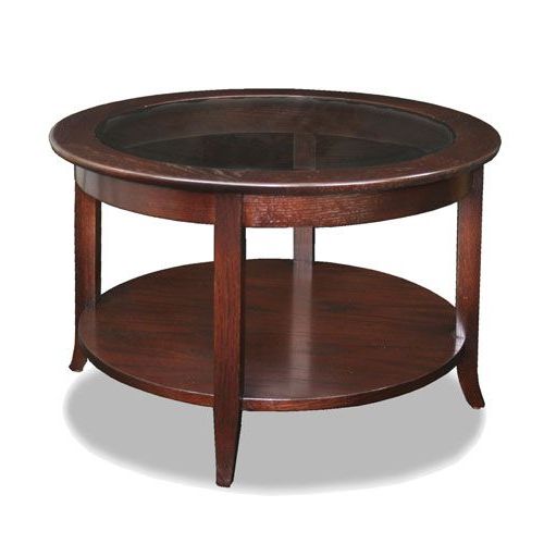Cocoa Coffee Tables Inside Newest Favorite Finds Chocolate Oak Round Coffee Table @ Bellacor (View 10 of 20)