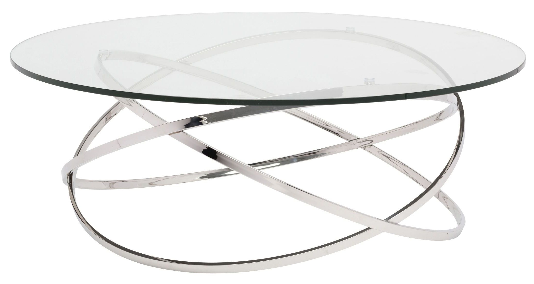 Corel Silver Clear Glass Coffee Table From Nuevo (View 4 of 20)