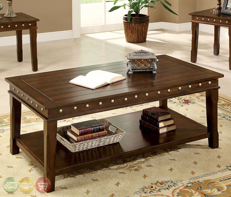 Current 3 Pcs Walnut Finish Coffee Table Set  Umfcm4630 For Walnut Coffee Tables (View 18 of 20)