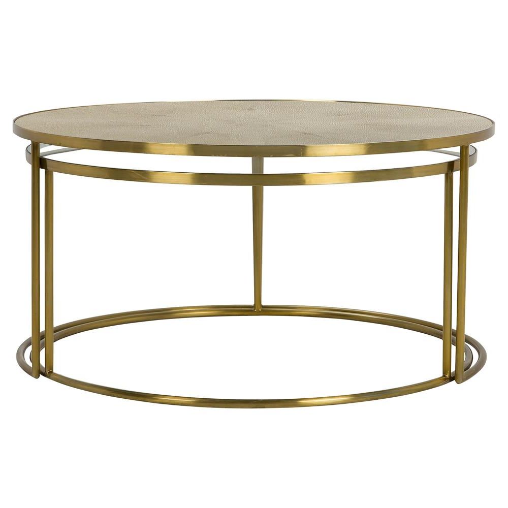 Current Antique Brass Aluminum Round Coffee Tables Throughout Maison 55 Ringo Modern Classic Round Gold Metal Bunching (View 15 of 20)