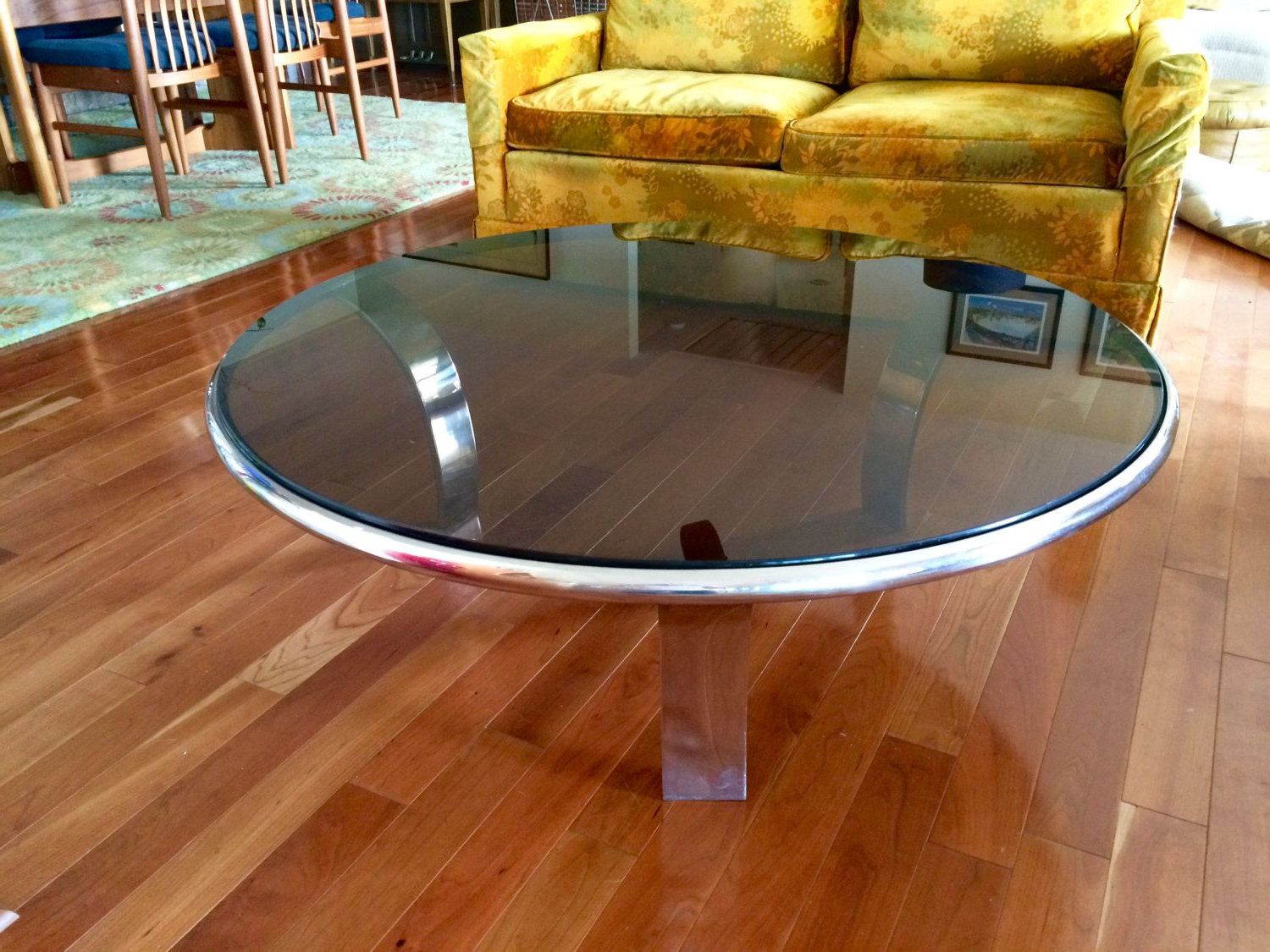 Current Chrome And Glass Modern Coffee Tables Pertaining To 1970 Steelcase Coffee Tablegardner Leaver Chrome And (View 1 of 20)