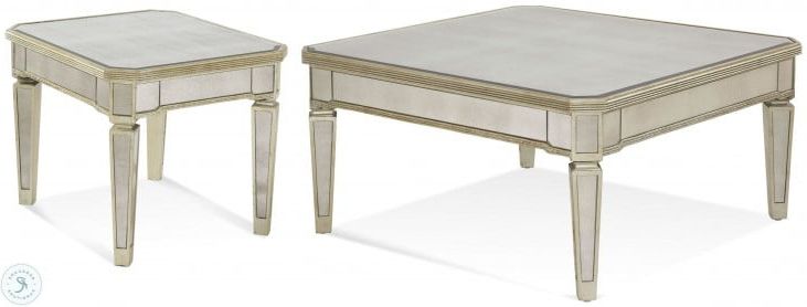 Current Mirrored And Silver Cocktail Tables With Regard To Borghese Mirrored Square Cocktail Table From Bassett (View 15 of 20)