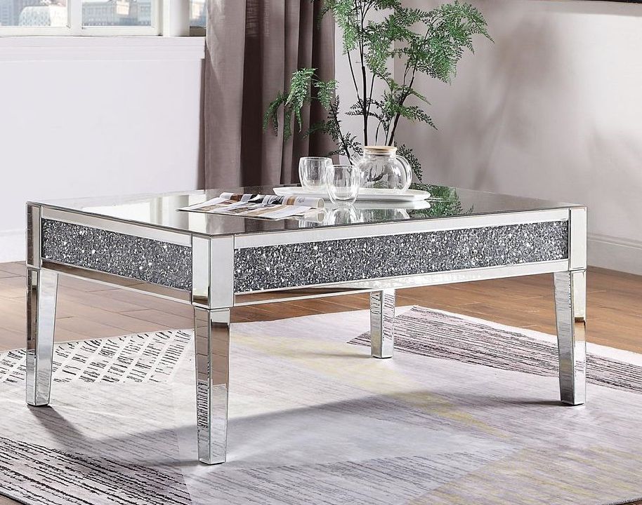 Current Mirrored Coffee Tables For Nysa Mirrored Crystal Coffee Table (View 5 of 20)
