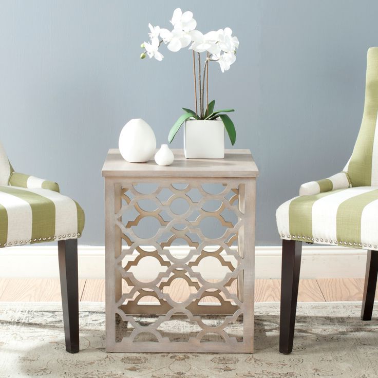 Current White Geometric Coffee Tables In Safavieh Lonny Geometric Nautical End Table – Walmart (View 17 of 20)