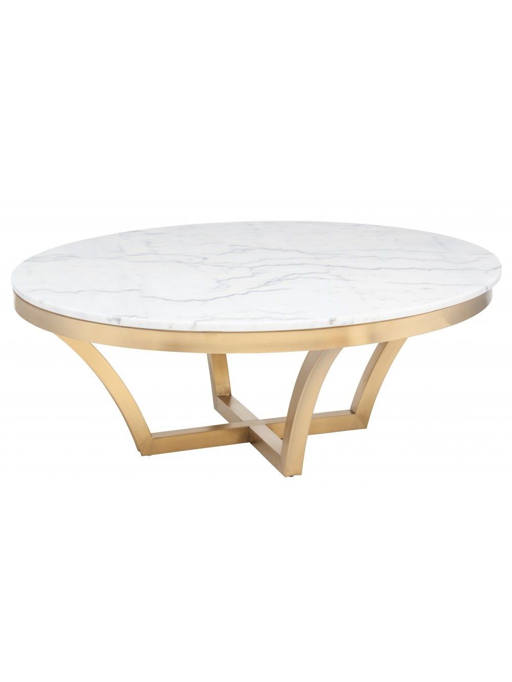 Emmette Coffee Table, White Marble (View 3 of 20)