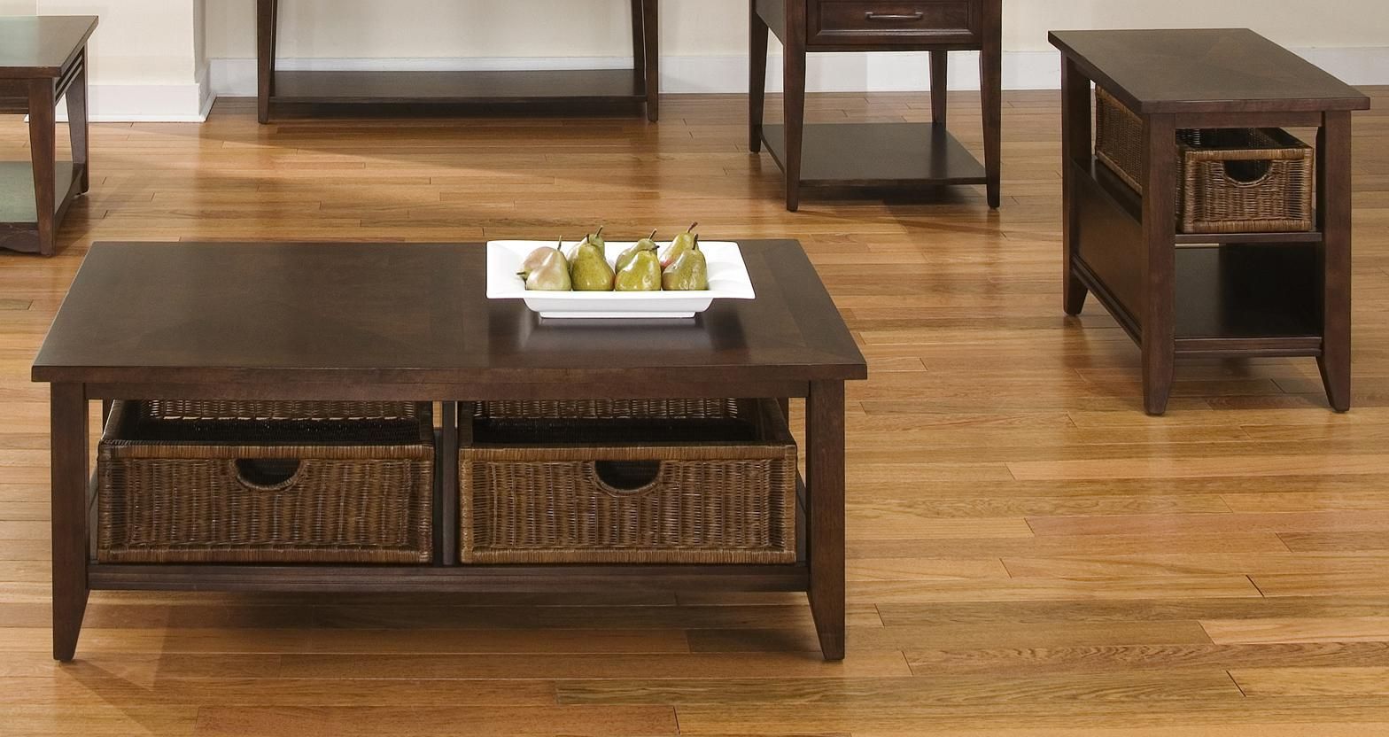 Famous Espresso Wood Storage Coffee Tables Regarding Dark Wood Coffee Table Set Furnitures (View 4 of 20)