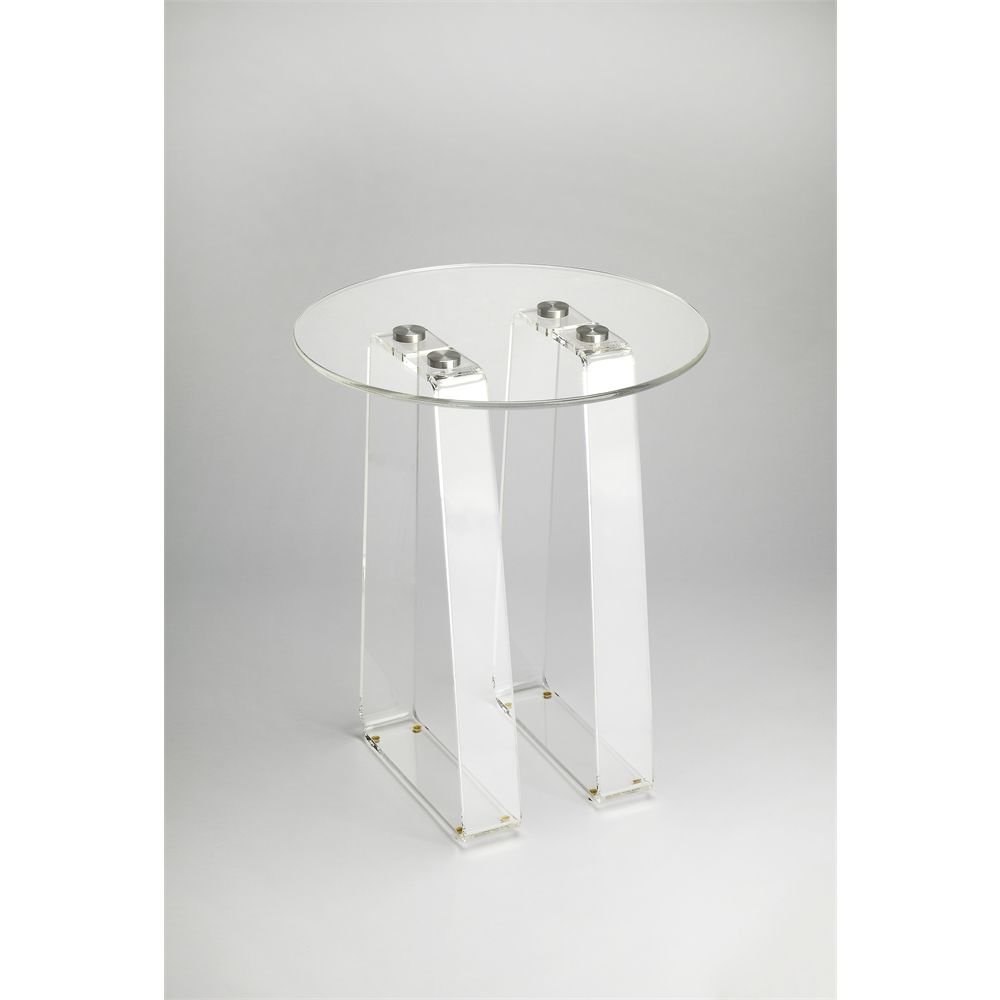 Famous Gold And Clear Acrylic Side Tables Regarding Blanca Clear Acrylic Side Table, Clear Acrylic (View 7 of 20)