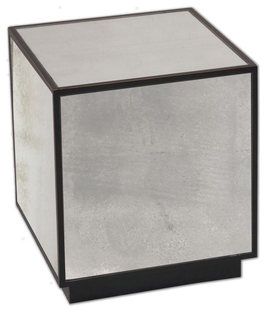 Famous Gold And Mirror Modern Cube End Tables Intended For Matty Mirrored Cube Table – Contemporary – Side Tables And (View 11 of 20)