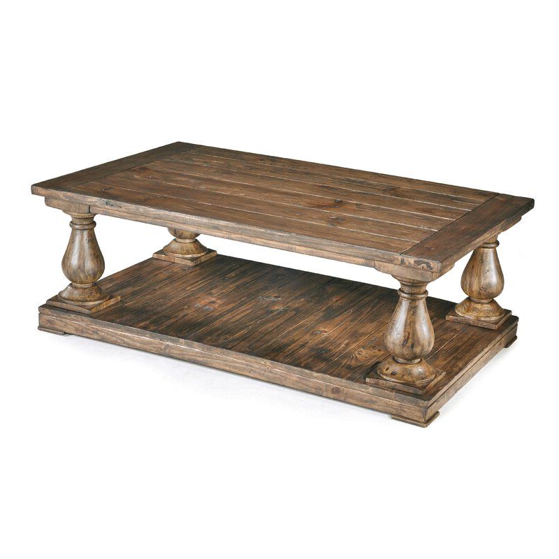 Famous Laurel Foundry Modern Farmhouse Kristy Solid Wood Solid Throughout Espresso Wood Storage Coffee Tables (View 10 of 20)