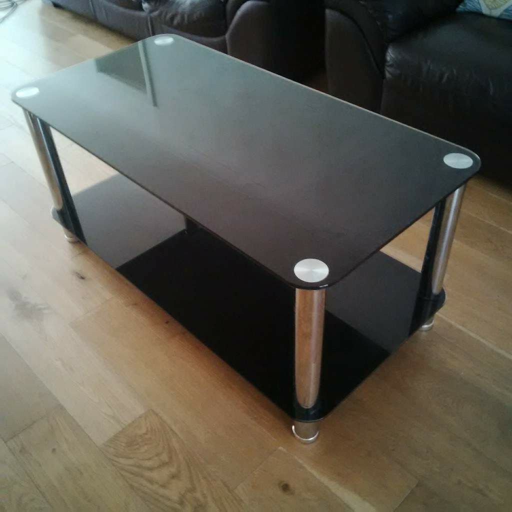 Fashionable Black Glass And Chrome Coffee Table (View 8 of 20)