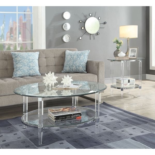 Fashionable Clear Acrylic Coffee Tables With Regard To Shop Acme Polyanthus Coffee Table, Clear Acrylic, Chrome (View 11 of 20)