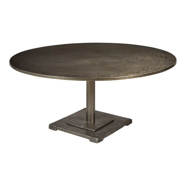 Fashionable Shop Aurelle Home Brass Industrial Round Iron Coffee Table Intended For Round Iron Coffee Tables (View 14 of 20)