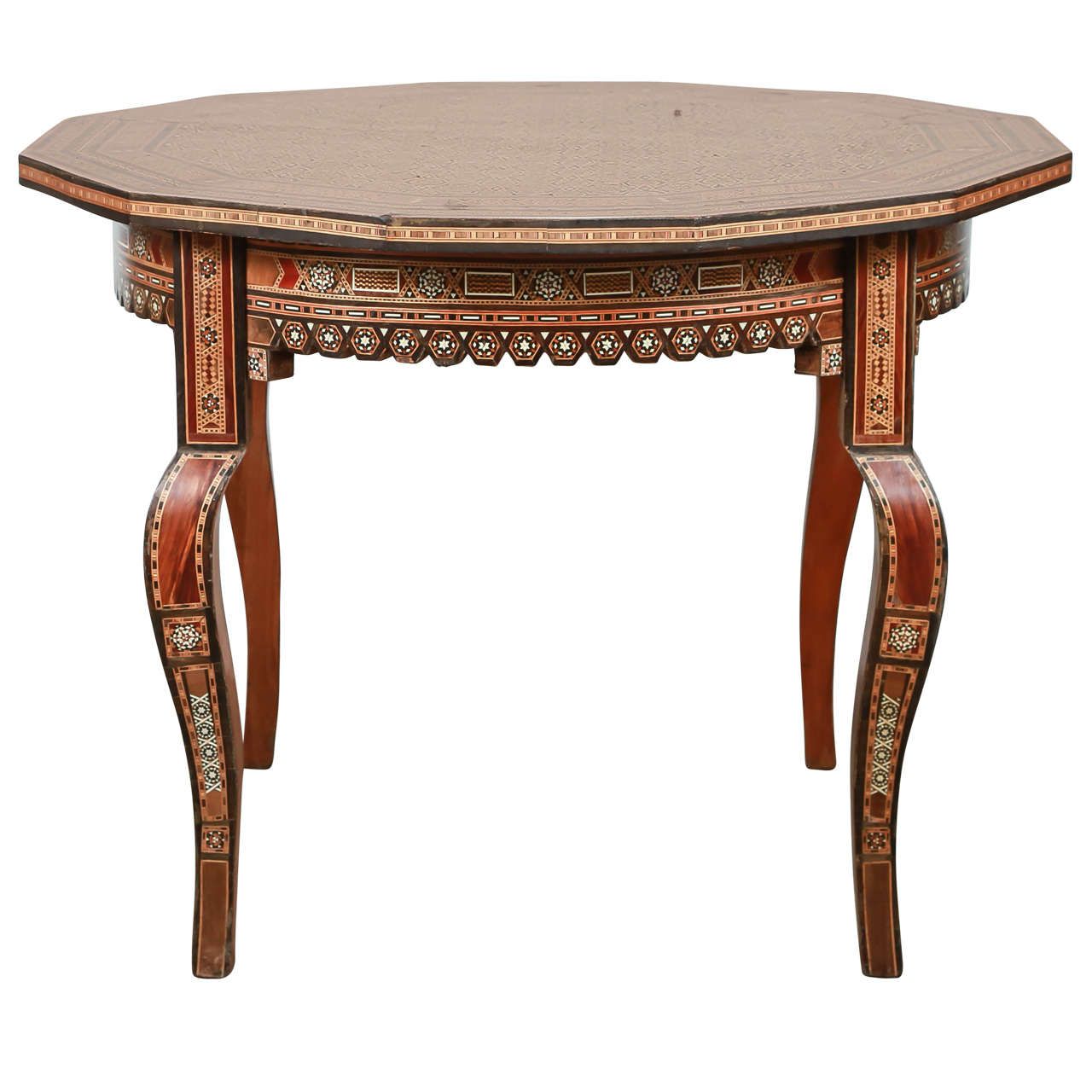 Favorite Inlaid Syrian Octagonal Side Coffee Table At 1stdibs In Octagon Coffee Tables (View 13 of 20)