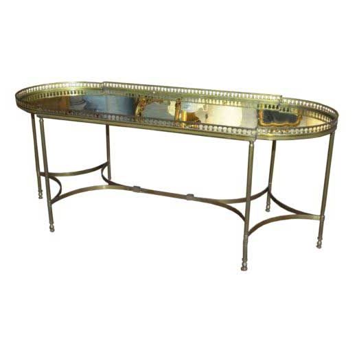 Favorite Mirrored Cocktail Tables Throughout Vintage French Brass And Mirrored Cocktail Table W (View 10 of 20)