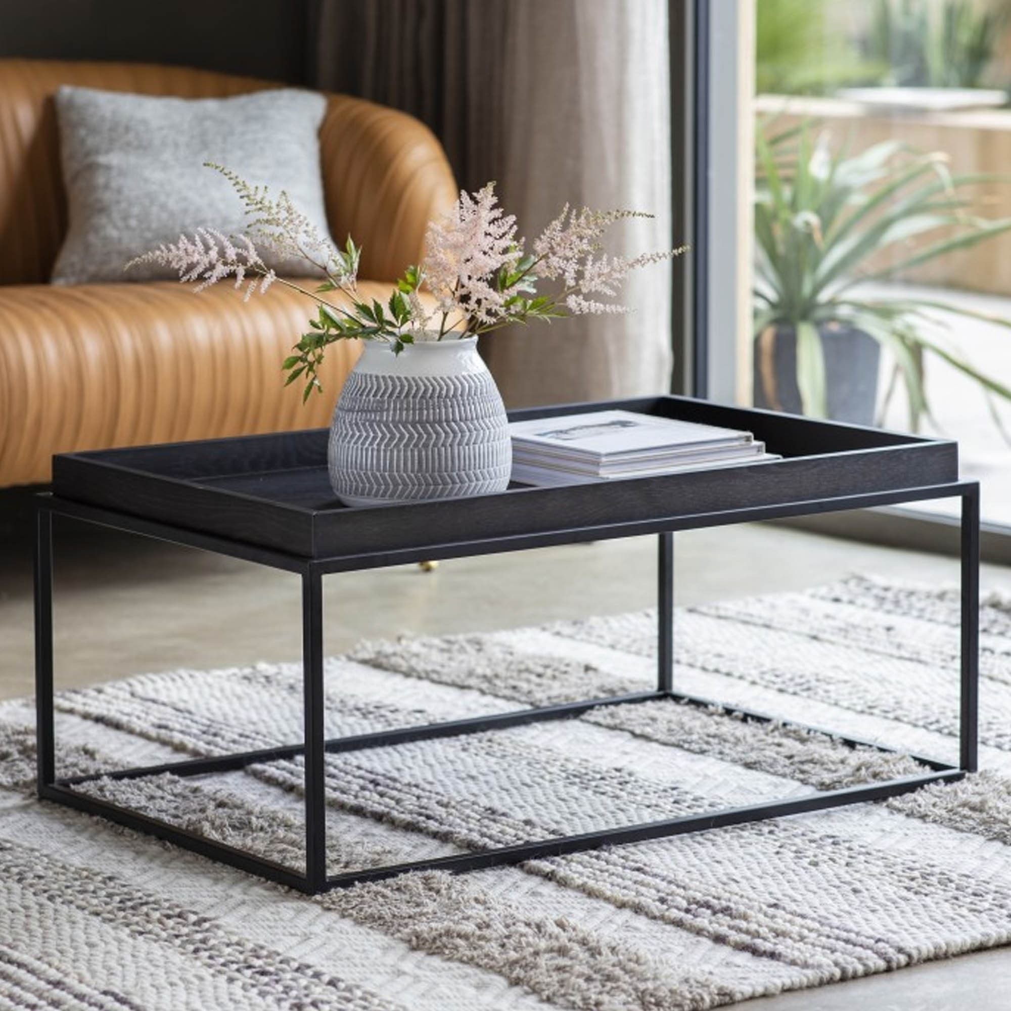 Forden Tray Coffee Table Black (View 7 of 20)