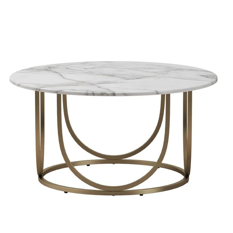 Geometric Coffee Table Gold – Vivianne White Marble Inside Well Liked Geometric White Coffee Tables (View 18 of 20)