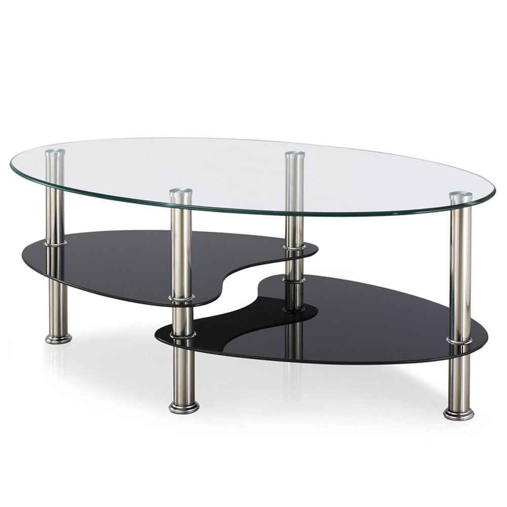 Glass And Stainless Steel Cocktail Tables Regarding Most Recently Released Cara Furniture Range Coffee Table Nest Of 3 Tables Glass (View 9 of 20)