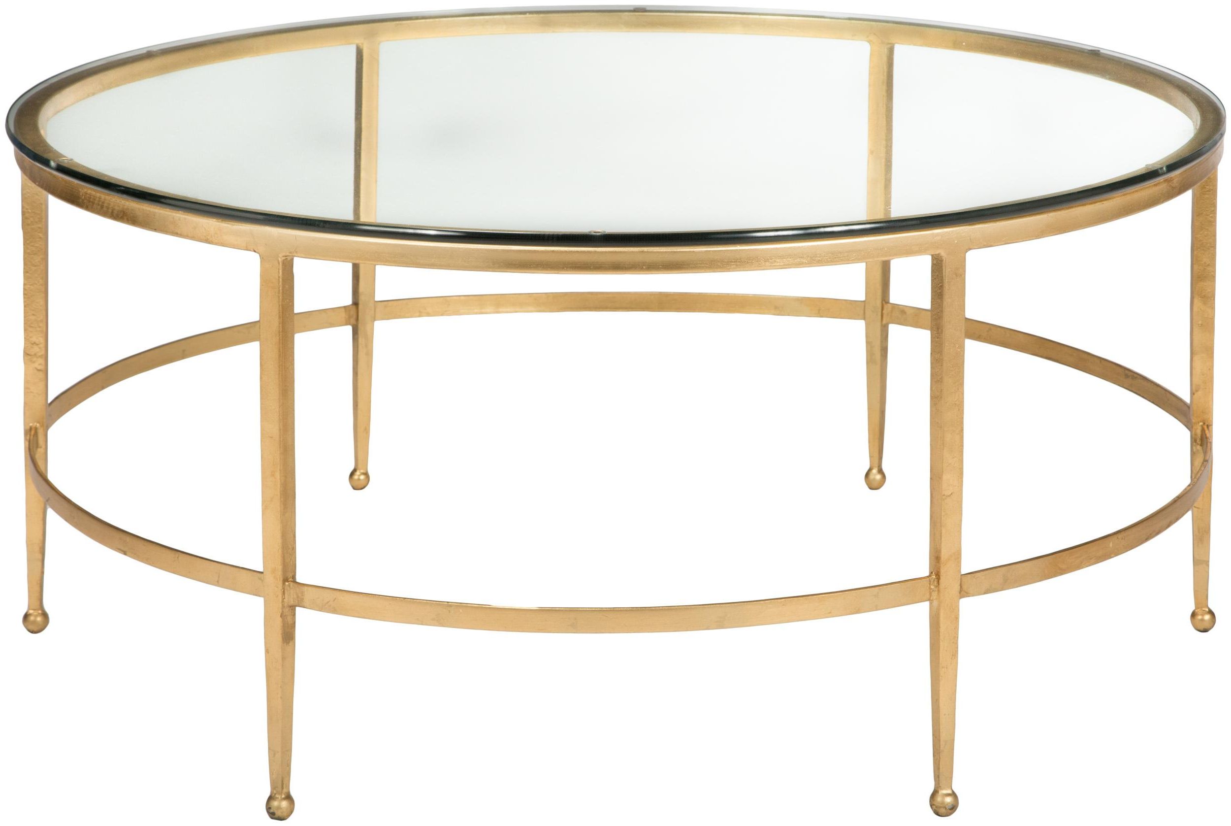 Glass Top Round Coffee Table – Safavieh With Regard To Glass And Gold Coffee Tables (View 14 of 20)