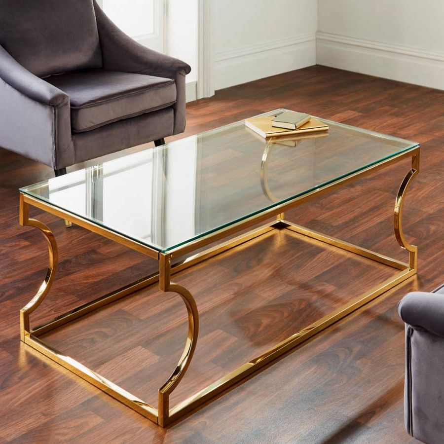 Gold Rome Coffee Table – Brandalley Within 2018 Antiqued Gold Rectangular Coffee Tables (View 1 of 20)