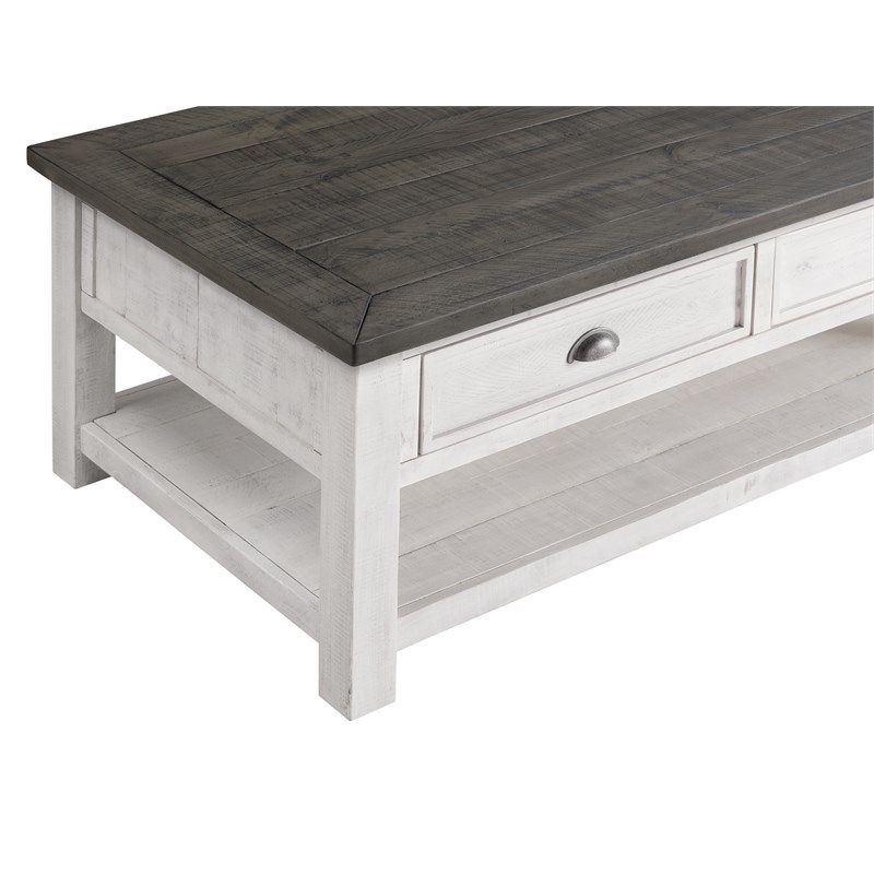 Gray And Black Coffee Tables Intended For Well Liked Martin Svensson Home Monterey Solid Wood 2 Drawer Coffee (View 11 of 20)
