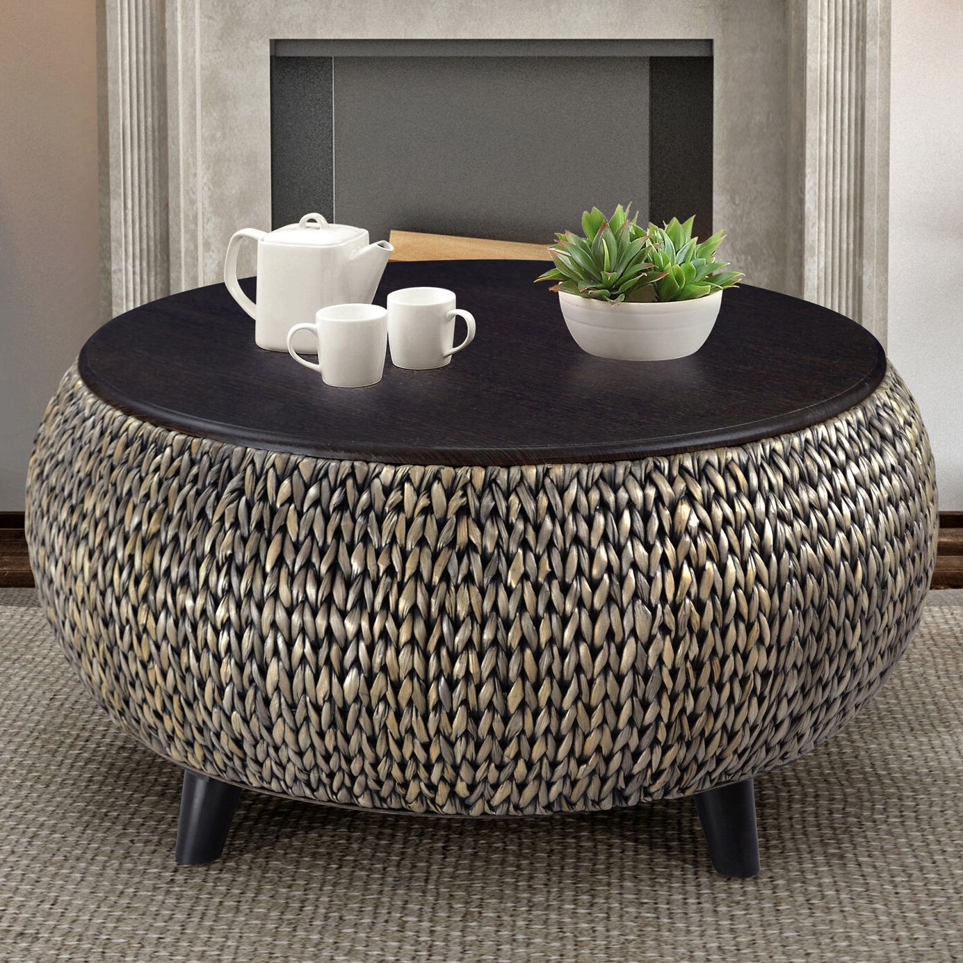 Gray Driftwood Storage Coffee Tables Pertaining To Famous Grey Coffee Table With Storage – Winners Only Hartford (View 17 of 20)
